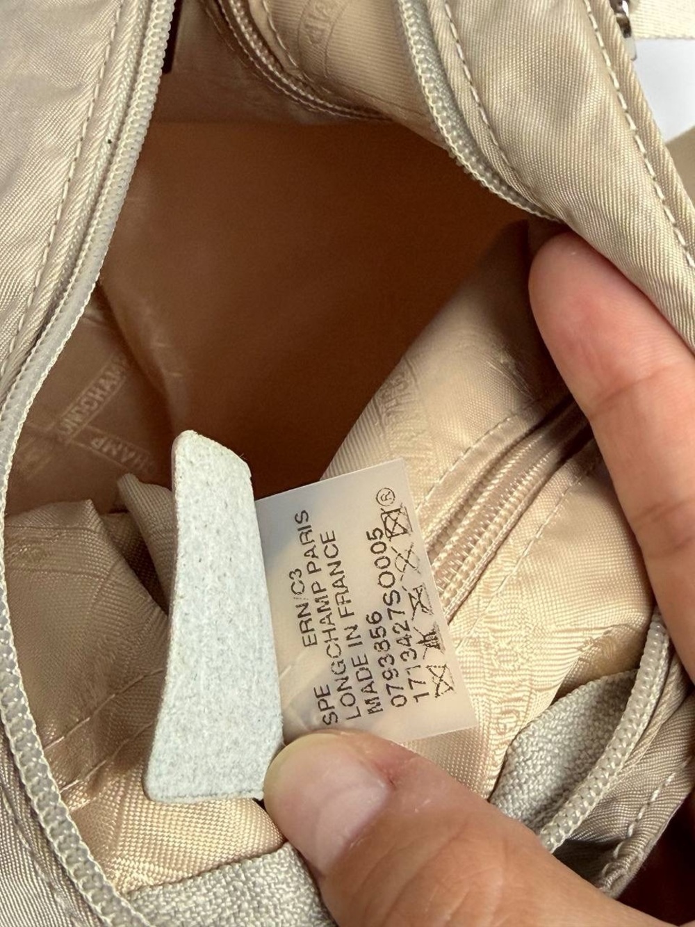 Longchamp Beige Nylon Crossbody Bag - Picture 11 of 11